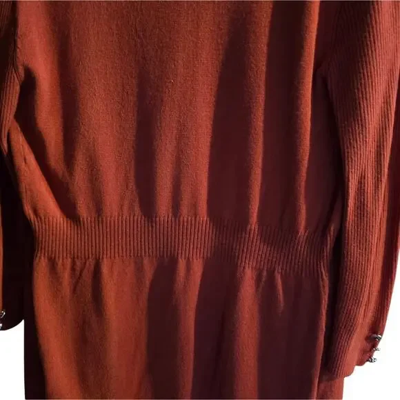 Women's Cardigan sweater size small, burnt orange - Picture 6 of 7